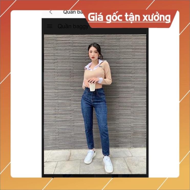 Quần jean bò baggy nữ jeans lưng cao chất xịn hàng Quảng Châu phong cách Hàn Quốc style hot năm 2021-HAPONO-J037 | BigBuy360 - bigbuy360.vn