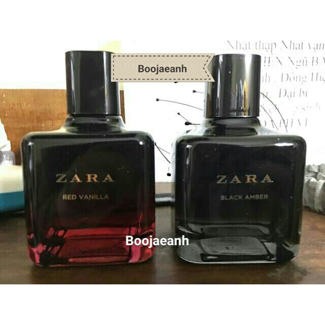 Set 2 chai nước hoa zara Red Vanilla + Black Amber 100ml