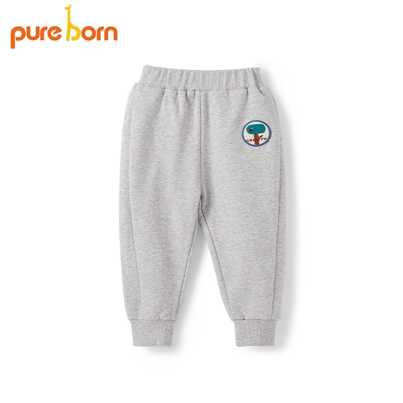 Quần Bé Trai, Bé Gái Pure Born Vải Nỉ Da Cá Hoạ Tiết in 3D, Quần Dài Cho Bé Mặc Thu Đông - T21