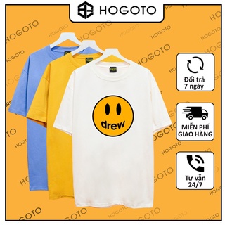 Áo phông drew nữ form rộng tay lỡ unisex, áo thun drew nữ form rộng tay lỡ unisex cotton Atin121