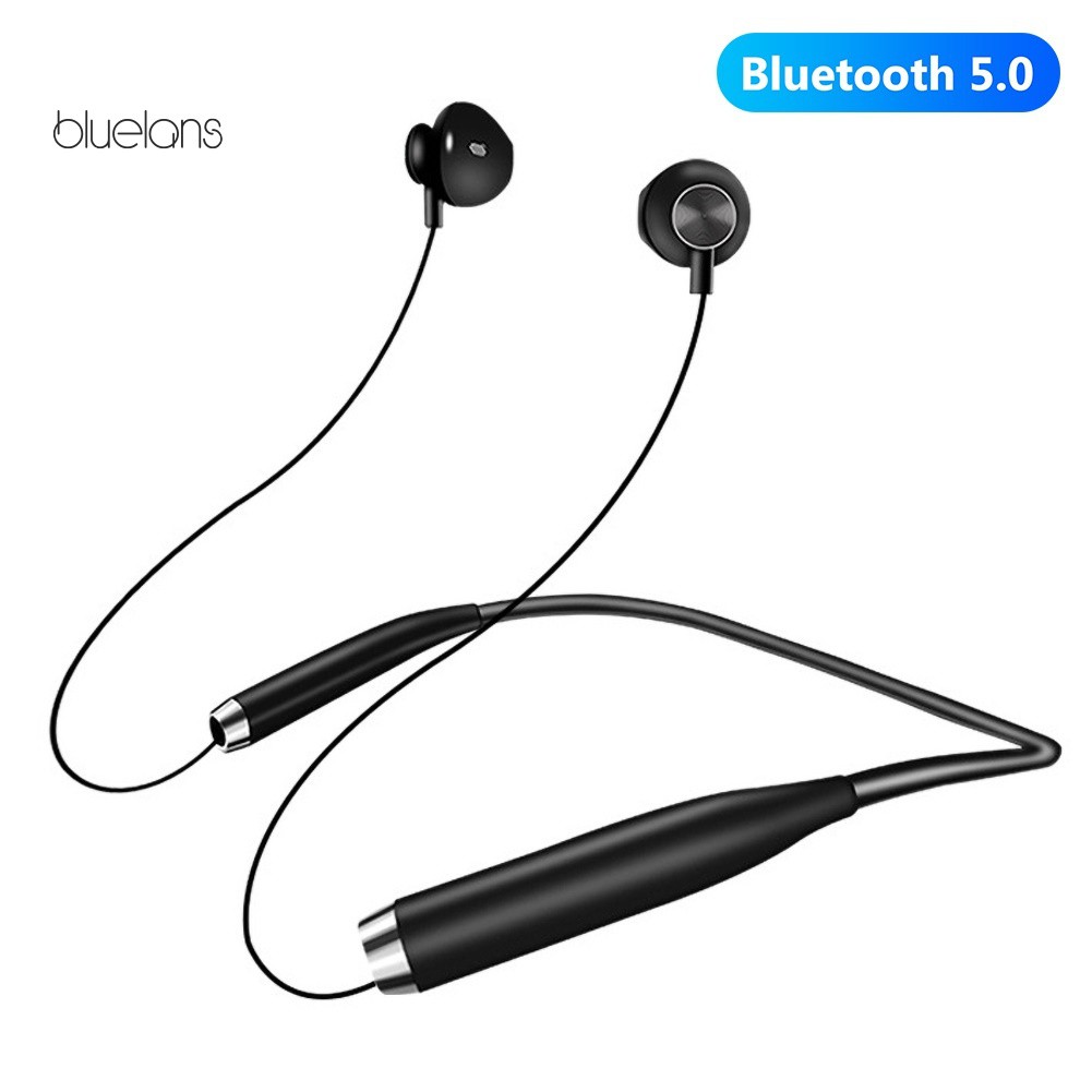 MD❀Foldable Hang Neck Wireless Bluetooth Sweatproof Sport Music Headset Earphone