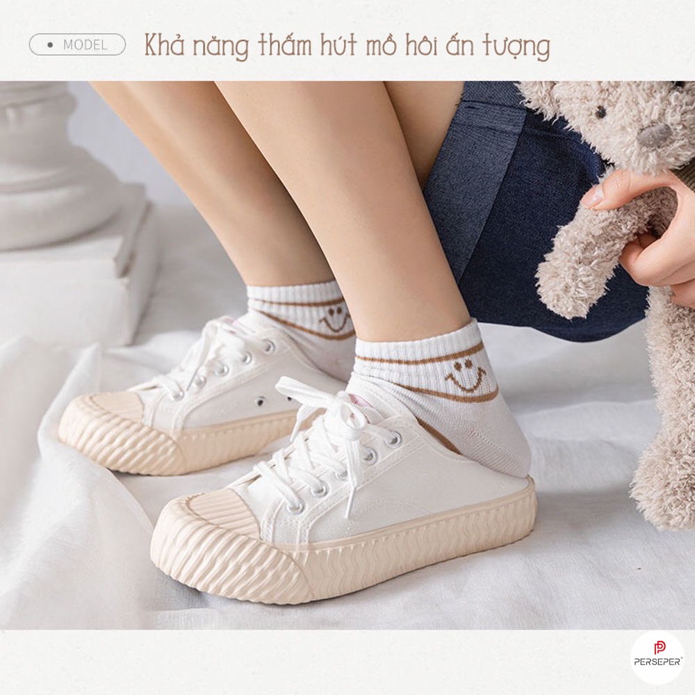 Tất vớ nữ cổ ngắn set 5 đôi khác nhau cực xinh dễ phối đồ - Hot Store