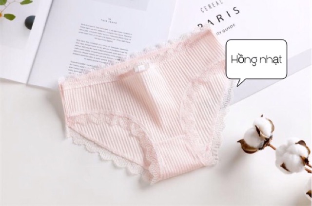 Quần Lót Nữ - 3 Quần Cotton Tăm Kháng Khuẩn Phối Ren Xinh M01 Thutrang house | BigBuy360 - bigbuy360.vn