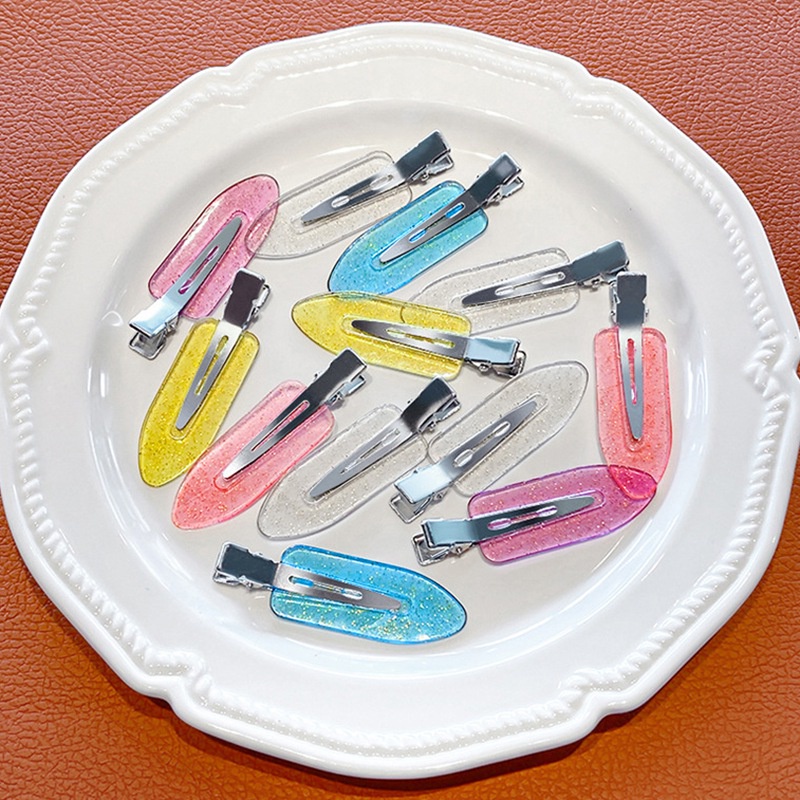 Kẹp Tóc Mái Màu Kẹo Trong Suốt Không Đường May Phong Cách Hàn Quốc Cho Nữ