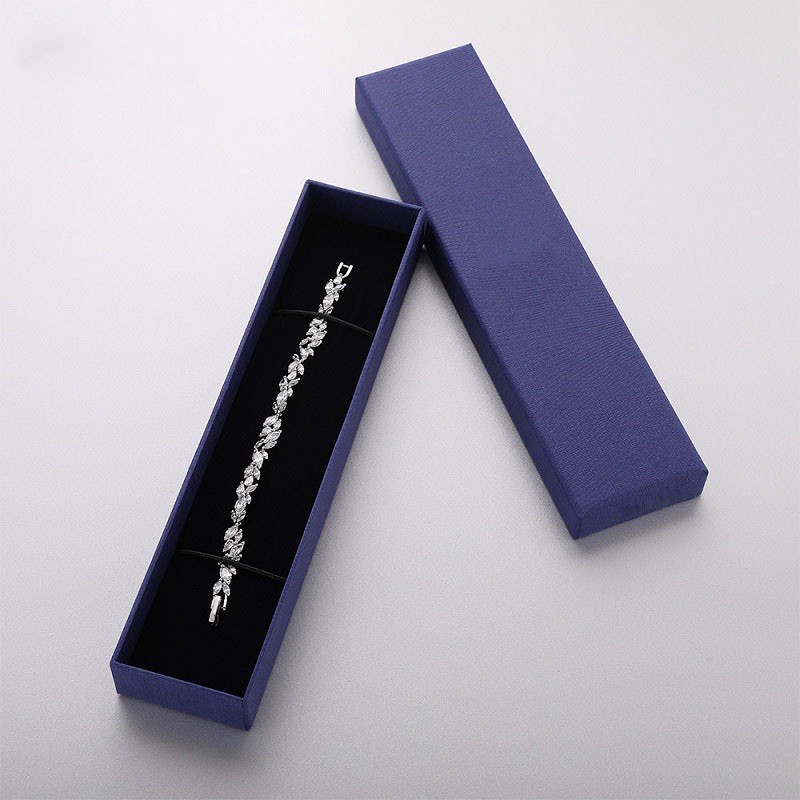 Vòng Tay Mạ Bạc 925 Hình Lá Đính Pha Lê 6937644