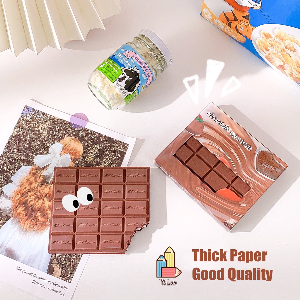 Set 80 Giấy Ghi Chú Hình Sô Cô La/Bánh Quy Hoạt Hình Sáng Tạo Cho Học Sinh