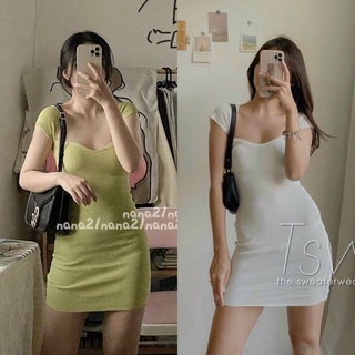ĐẦM BODY CỔ U TAY CON (KÈM VIDEO HÌNH THẬT)
