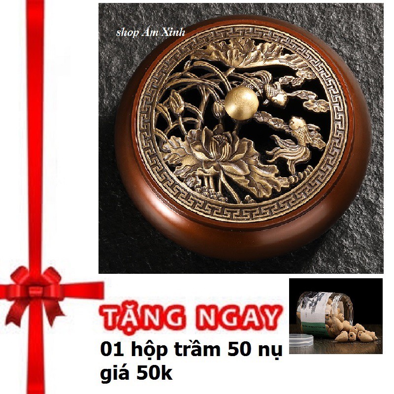 LƯ HƯƠNG ĐỐT TRẦM BẰNG ĐỒNG NGUYÊN CHẤT