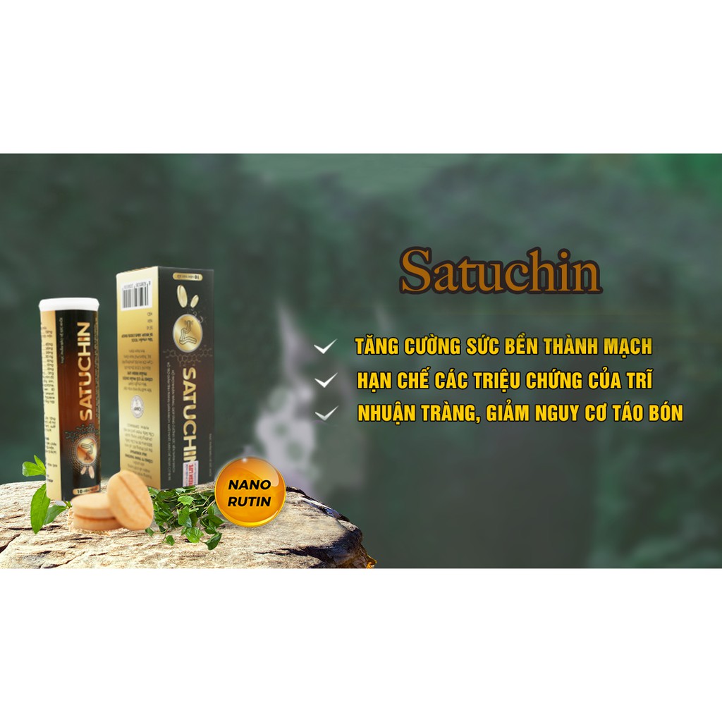 ✅CAM KẾT CHÍNH HÃNG - SATUCHIN (Hộp 3 tuýp sủi) – Viên sủi trĩ chiết xuất từ hoa hòe | BigBuy360 - bigbuy360.vn
