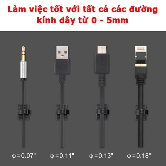 Combo 30clips nẹp kẹp dây cáp điện tiện dụng cho xe oto văn phòng