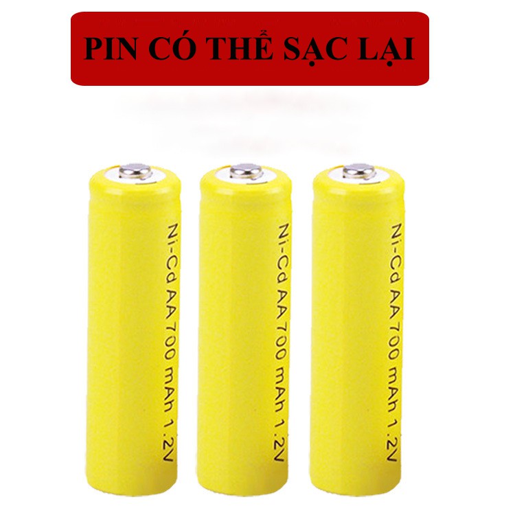 bộ sạc pin AA 700mah có thể sạc lại dùng nhiều lần, kèm theo pin