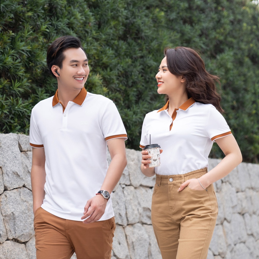 Áo polo YODY nam thấm hút tốt áo phông chất liệu cafe chống tia UV hữu hiệu APM3635