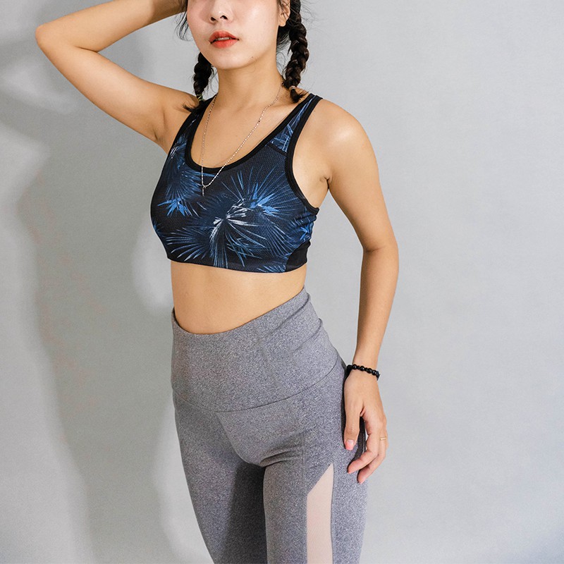 Set Đồ Tập Quần Dài Phối Lưới + Áo Bra Tập Yoga Aerobic Chạy Bộ Co Giãn Tốt, Tôn Dáng CH046