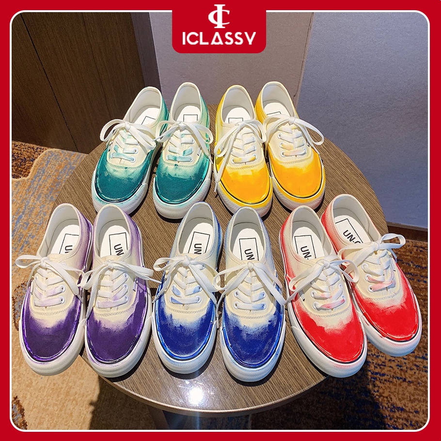 Giày Thể Thao Nữ Ulzzang Vintage, Giày Vải Canvas Graffiti Buộc DâyPhong Cách Retro Hàn Quốc Street Style-Iclassy_ Shoes