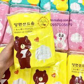 Bông Tẩy Trang 200 MIẾNG Gấu-Vịt-Thỏ