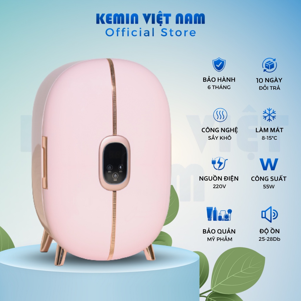 Tủ lạnh mini đựng mỹ phẩm Kemin 12 lít M12 Plus có hệ thống sấy khô, lỗi 1 đổi 1 trong 7 ngày