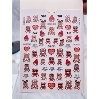 sticker 3d hoạt hình dán móng tay nail
