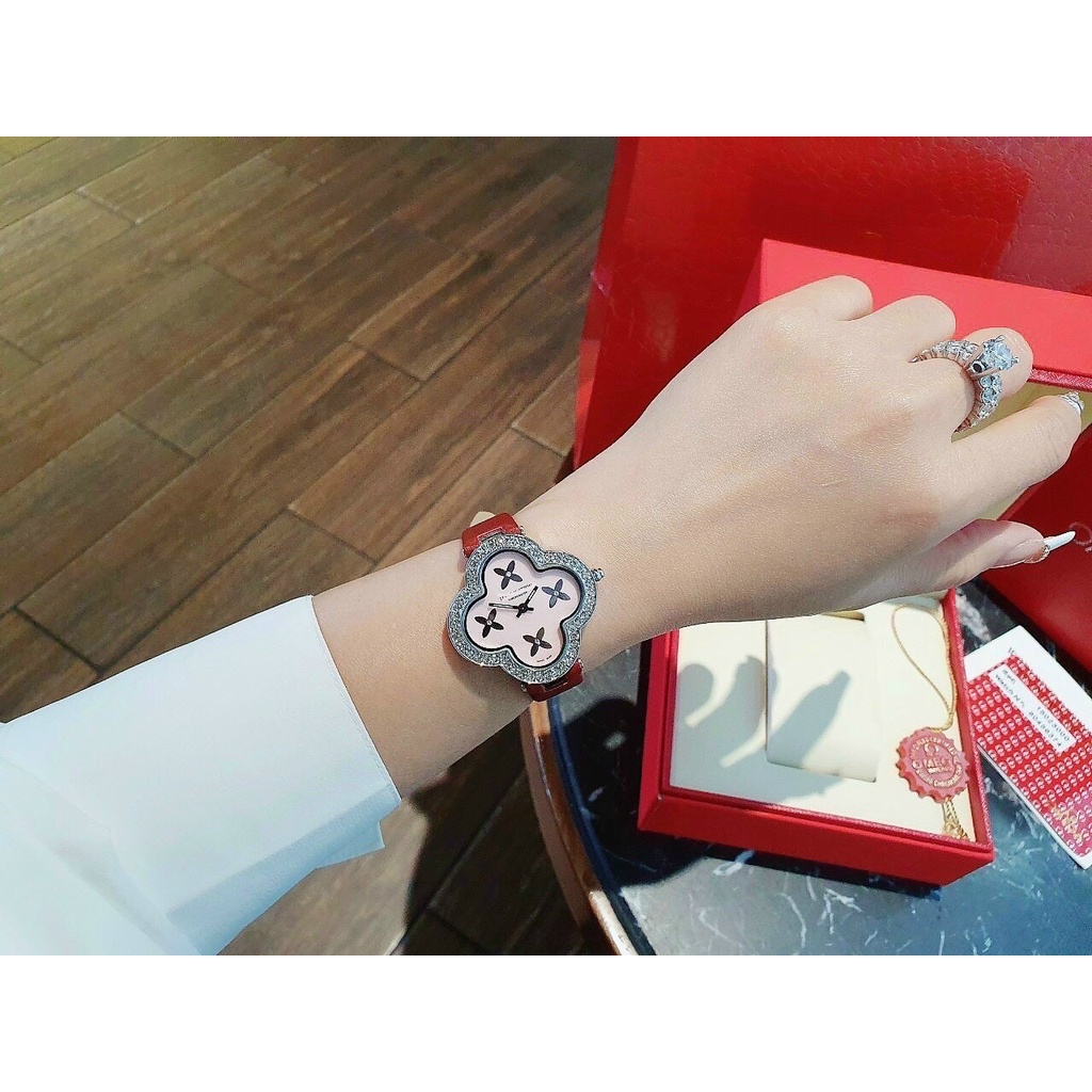 ĐỒNG HỒ NỮ DÂY da LV sale 600K máy Nhật màu đen nâu