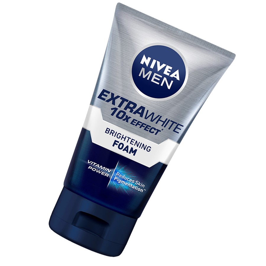 Sữa rửa mặt Nivea Men Extra White 10x Effect giúp sáng da hiệu quả 100ml