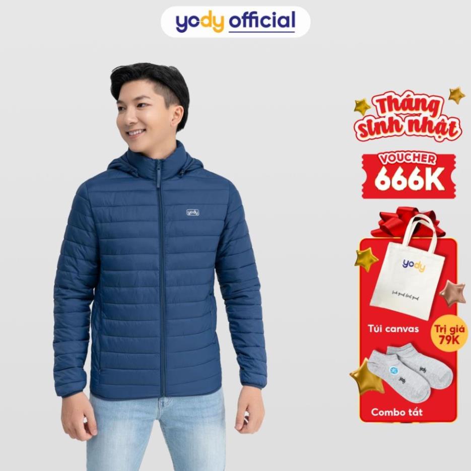 Áo phao nam thương hiệu YODY siêu nhẹ mũ có thể tháo rời giữ ấm tốt - PHM4001 ⚡ New