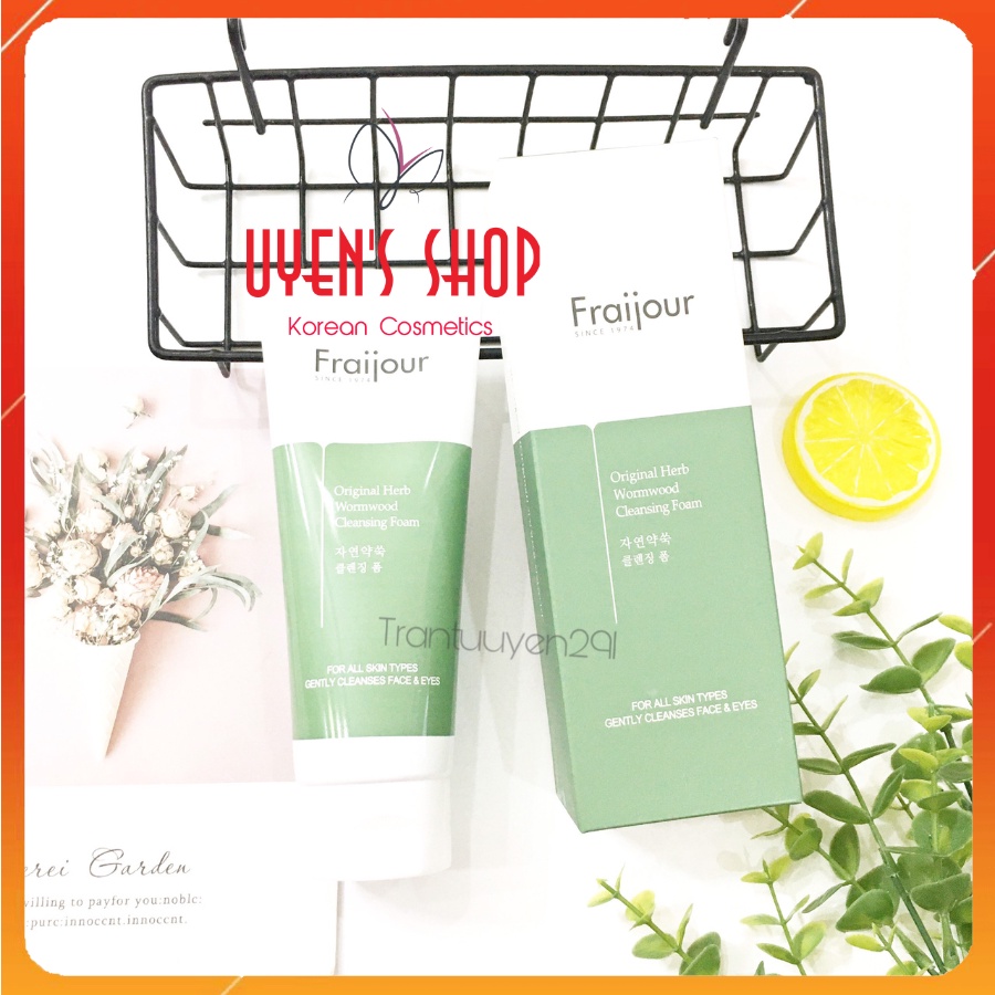 Sữa rửa mặt thảo mộc Fraijour Original Herb Wormwood Cleansing Foam 150ml