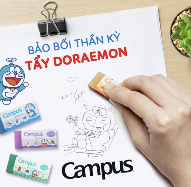 Gôm/Tẩy Campus Doraemon/Conan/Onepiece/Shin - văn phòng phẩm