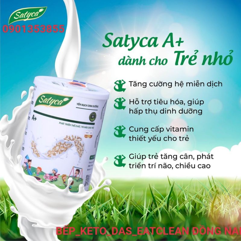 Sữa yến mạch Healthy Satyca A+ cho trẻ nhỏ