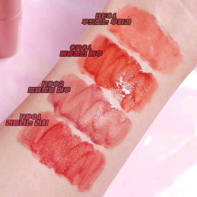 APIEU – Son Tint bóng lâu trôi Juicy-pang Sparkling Tint mềm môi căng mọng