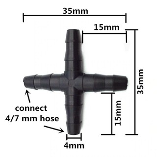 Giá sỉ Bịch 100 Nối chữ thập dây LDPE 5/7mm