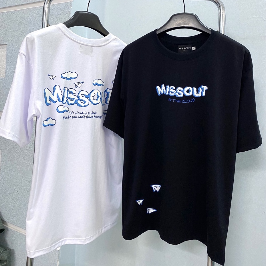 Áo Thun unisex MISSOUT CLOUD TEE nam nữ Full tag Tay cổ