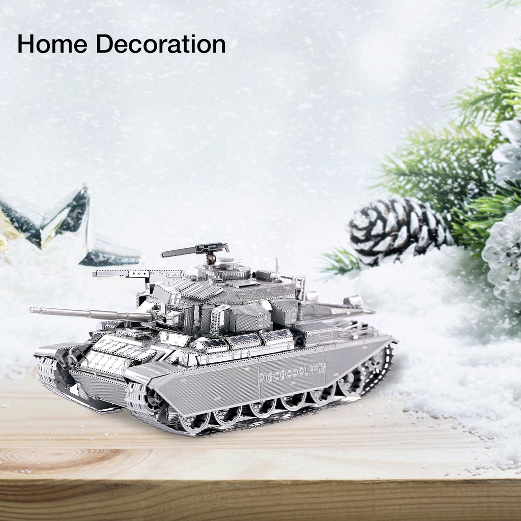 Set đồ chơi lắp ráp PIECECOOL mô hình xe tăng quân đội 3D bằng kim loại thời trang