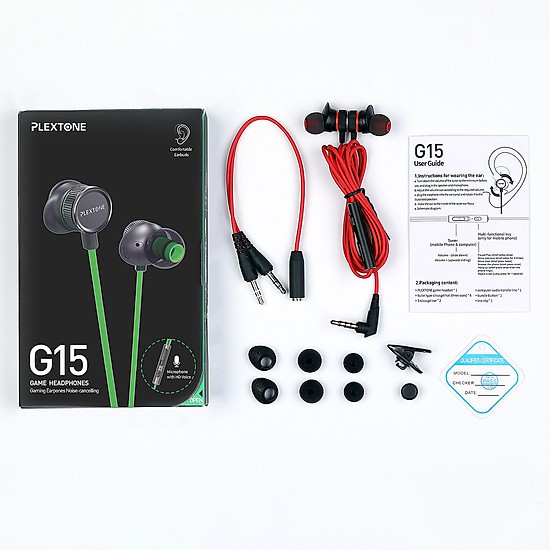 Tai nghe gaming nhét tai Plextone G15 phiên bản 2020 - Chuyên game - có mic, chống ồn