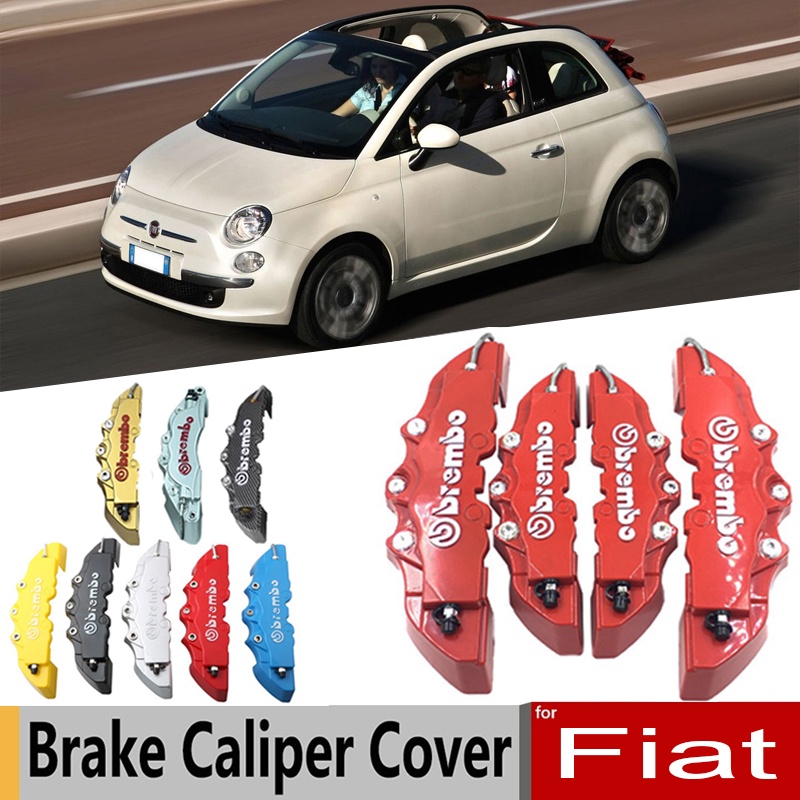 Ốp Má Phanh Trước Và Sau Kiểu Brembo Thông Dụng Cho Fiat Universal 3D
