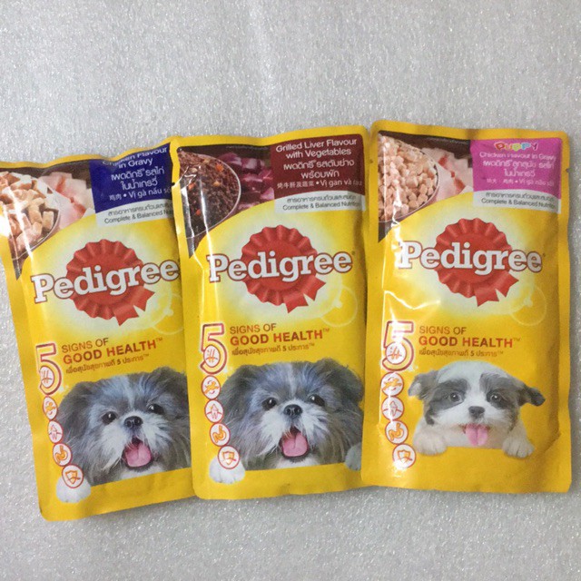 [Hộp 12 gói] Pate Cho Chó Lớn Pedigree Vị Gà Nấu Sốt 130g