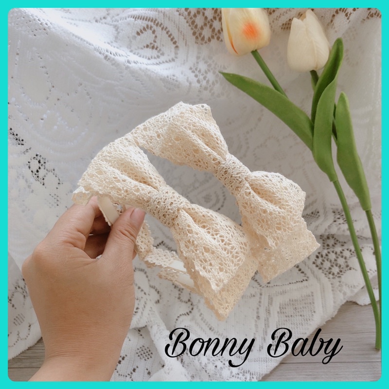 Bờm nơ Vintage cho Bé 0-3 tuổi