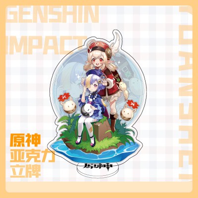 Standee Genshin Impact loại lớn 2 mặt mica - tượng mica để bàn Genshin Impact