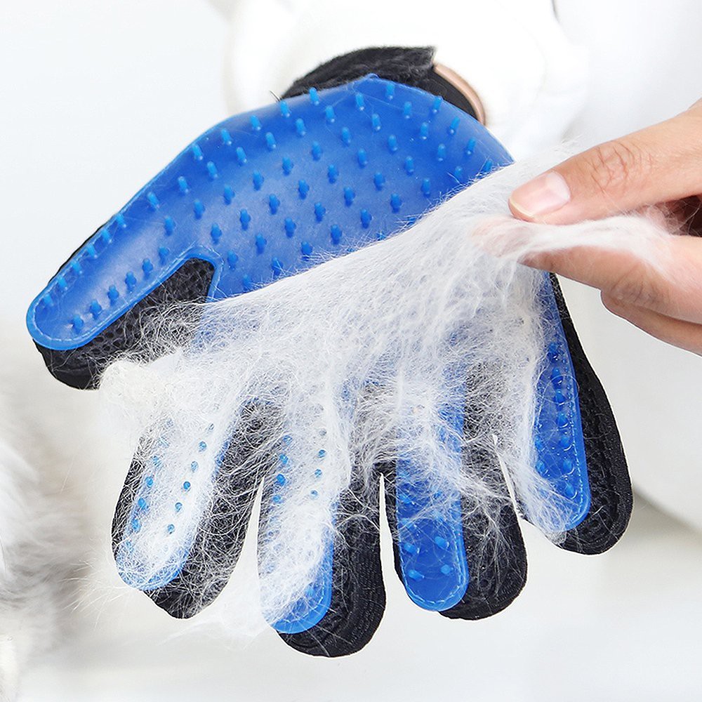Bộ 2 găng tay chải lông thú cưng tắm chó mèo giữ lông rụng