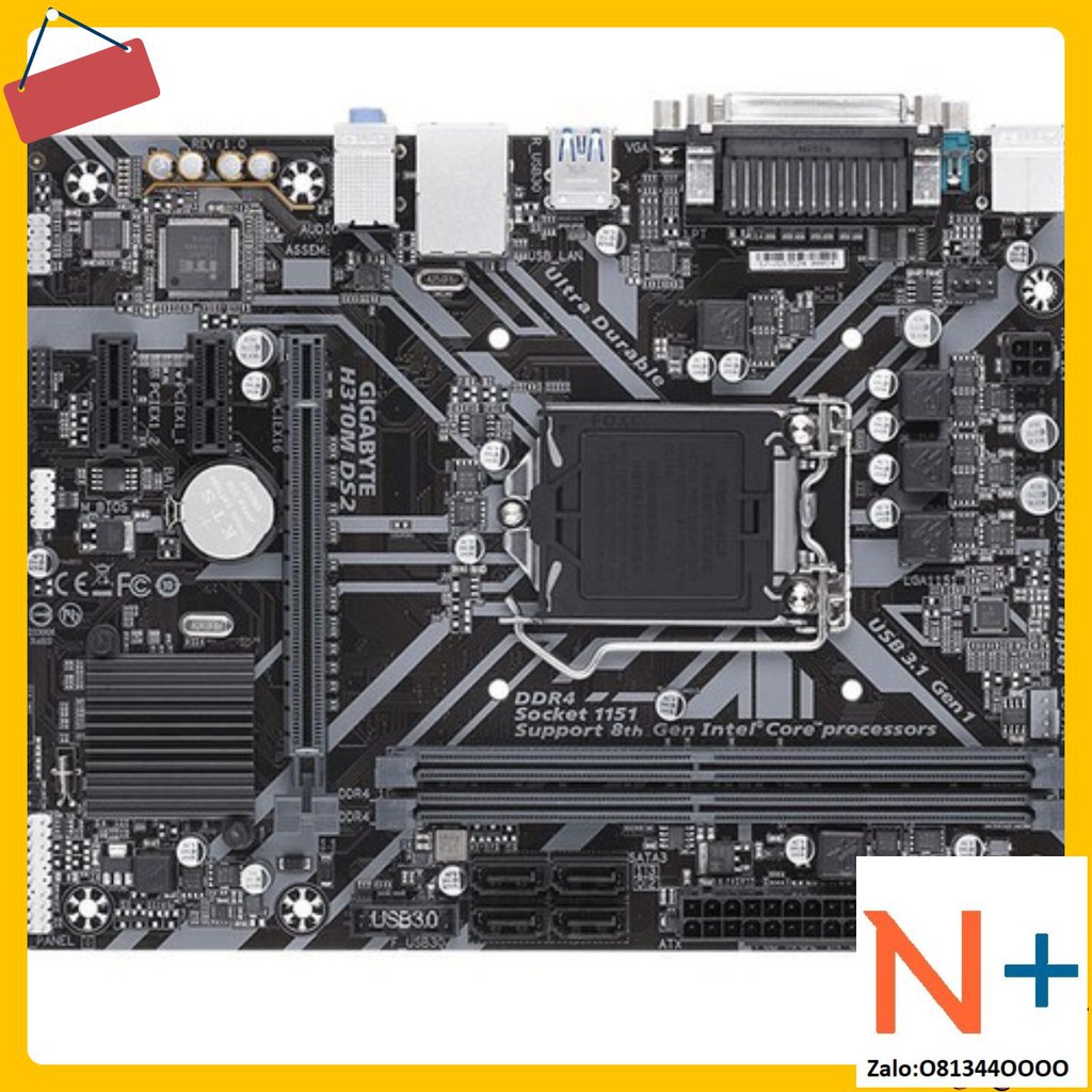 [Mã 11ELSALE hoàn 7% đơn 300K] Main Gigabyte H310M-DS2 Chipset Intel H310-Socket LGA1151- VGA onboard Bh 36thang