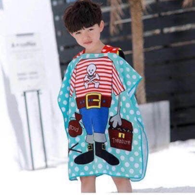 Khăn tắm có mũ cho bé