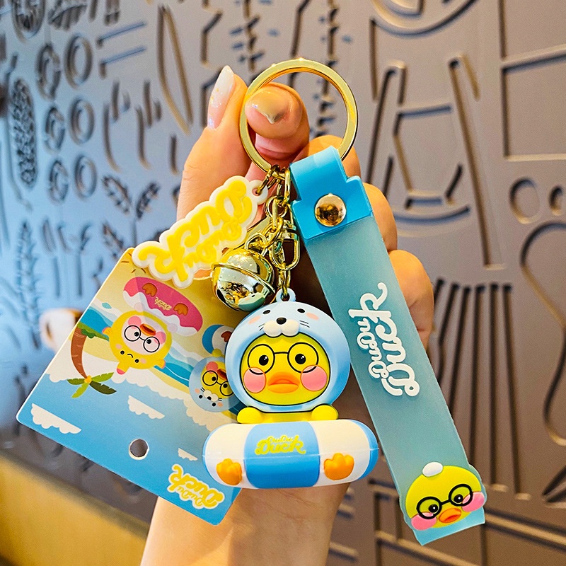 Móc Khóa Hình Vịt Con Xinh Xắn Hoạt Hình