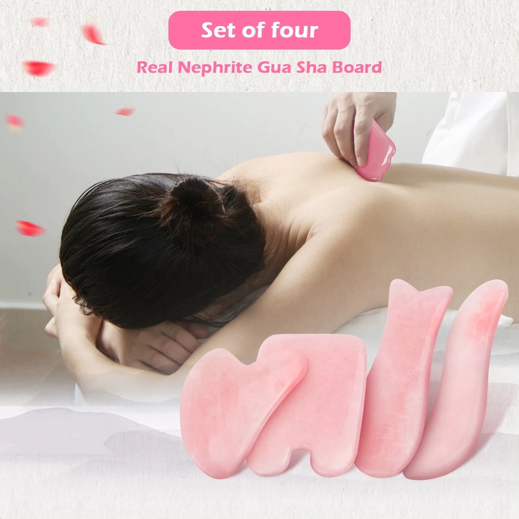 [Hàng mới về] Tấm cạo guasha bằng nhựa resin sáp ong hình trái tim massaga cơ thể nhiều màu