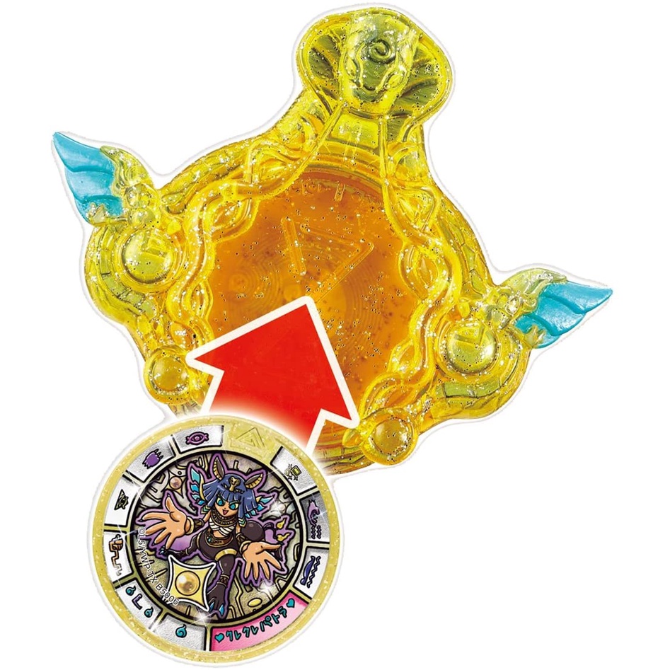 bộ phụ kiện yokai watch YoKai Watch Hidden Treasure Yokai Emblem &amp; Caseki Medal Set 01 Clelepatra