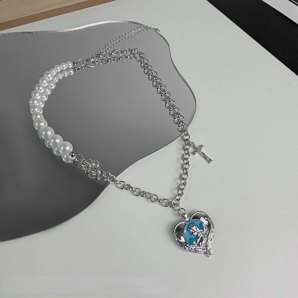 Vòng cổ Choker Mặt Trái Tim Phong Cách Hàn Quốc Thời Trang Cho Nữ