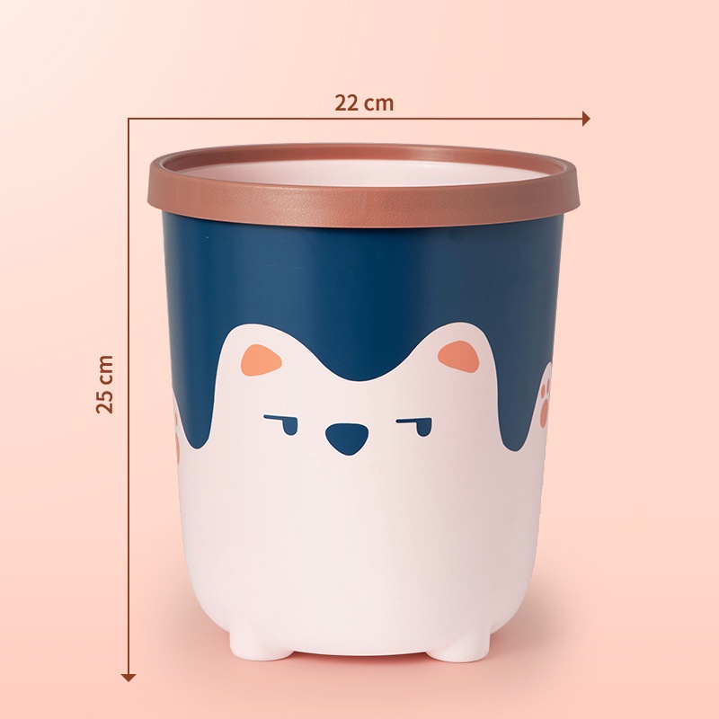 Có thể bán buôn Thùng rác Hình chú gấu dễ thương Dung tích lớn cho Phòng tắm ngủ bếp khách Virgina056 Hàng giao ngay