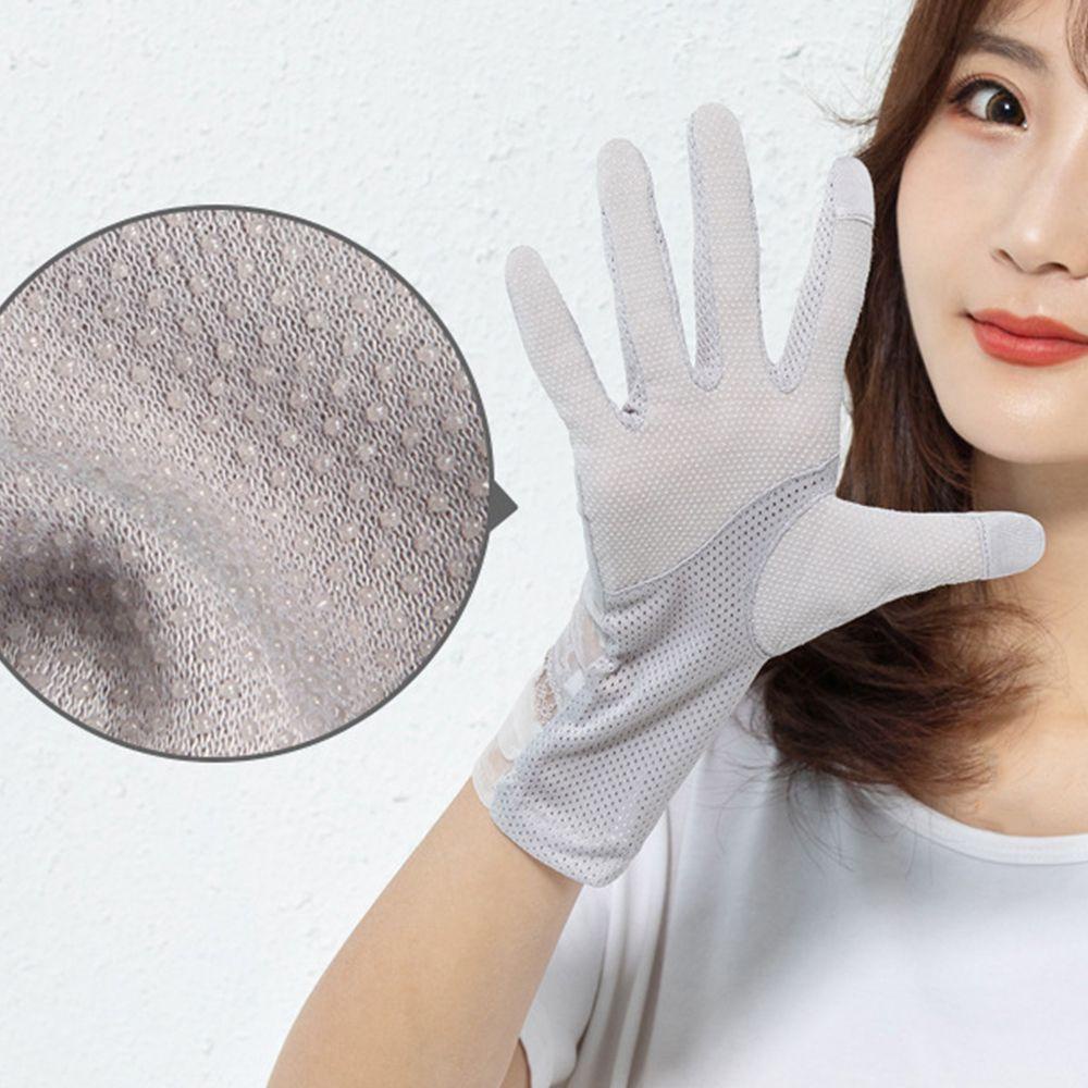 QQMALL Găng Tay Chống Trượt Thoáng Khí Màu Sắc Thời Trang