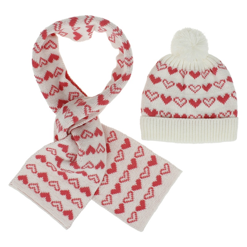 Mũ beanie Kèm Khăn Choàng Cổ Dệt Kim Chống Gió Họa Tiết Hoạt Hình Thời Trang Mùa Đông Cho Nam Và Nữ