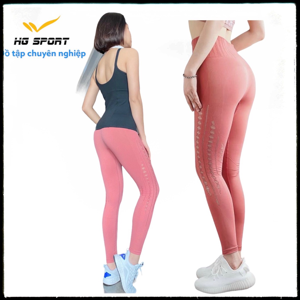 Quần Tập Yoga, Thể Thao, Đồ Tập Gym Nữ Cạp Cao, Gen Mút Cơ Thể Chất Dệt Kim Dáng Dài QDD504