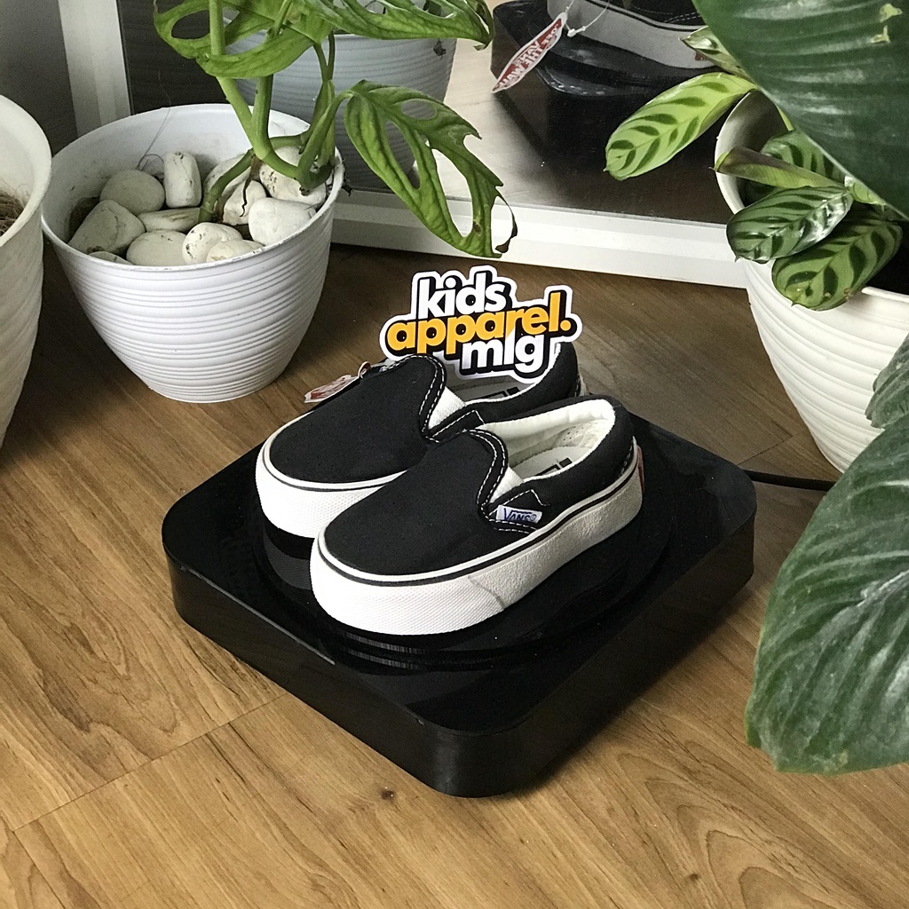Vans Slip On Black White Kidsapparel / Kidsapparel.mlg