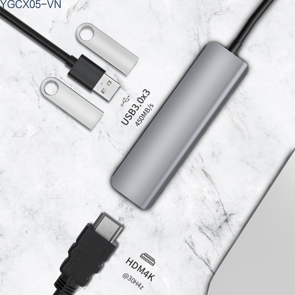 Bộ Chuyển Đổi Usb C Sang 4k Hdmi 4 Trong 1 Tốc Độ Cao 5gbps Usb 3.0 Hub Cho Laptop | BigBuy360 - bigbuy360.vn