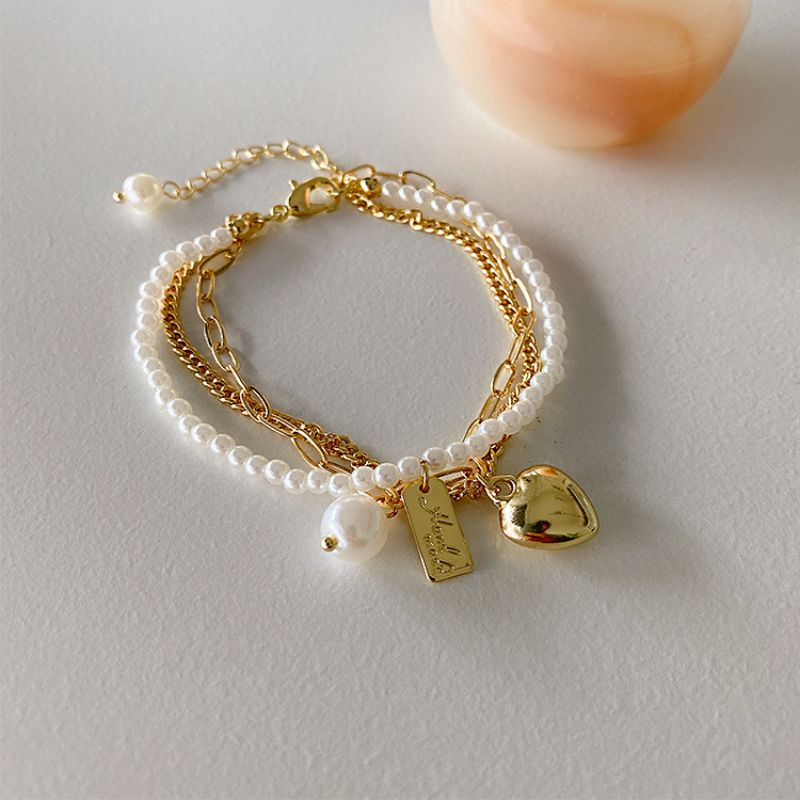 Vòng tay nữ titan - Lắc tay titan nữ trái tim nhiều lớp thời trang, cá tính ZaZa.accessories ZZ VT143